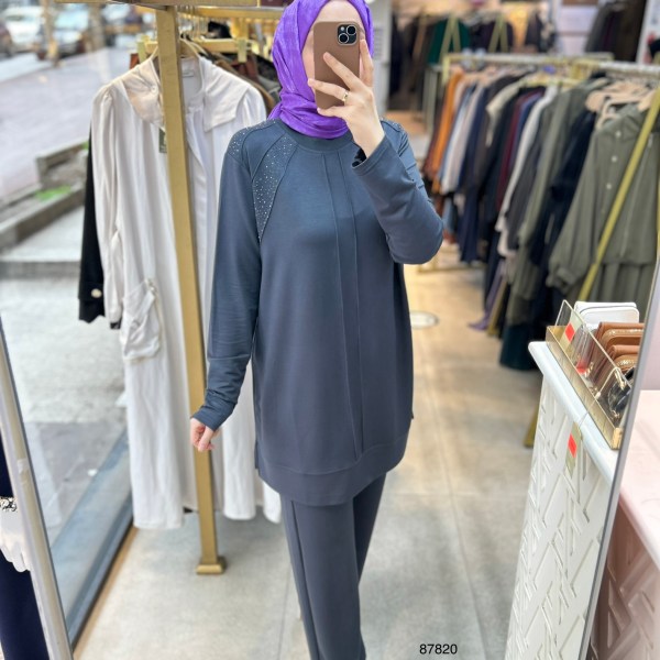 87820 Taş Detaylı Takım - Görsel 6