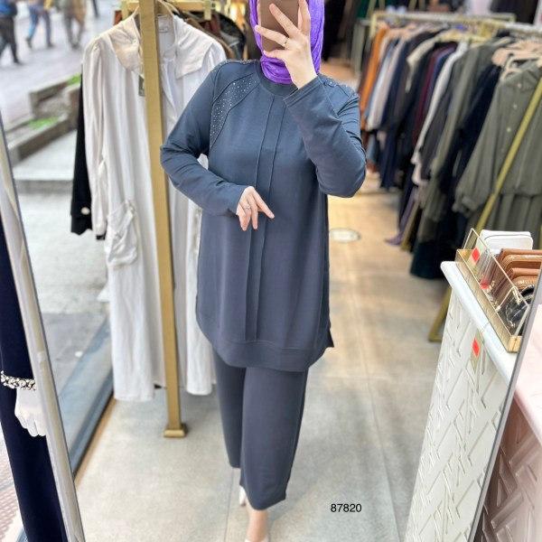 87820 Taş Detaylı Takım - Görsel 5