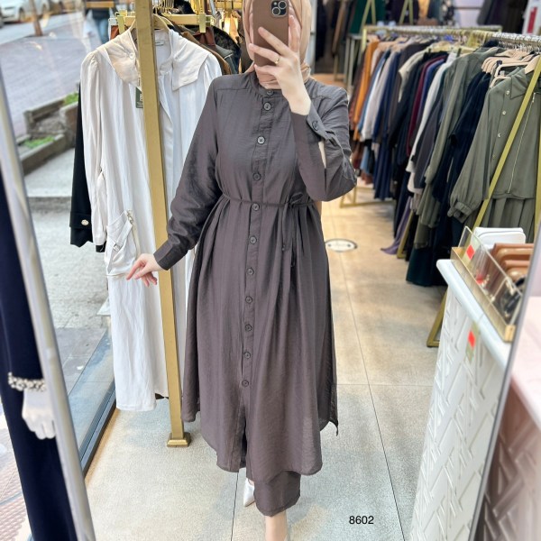 8602 Vual Kumaş Kemerli Takım - Görsel 25