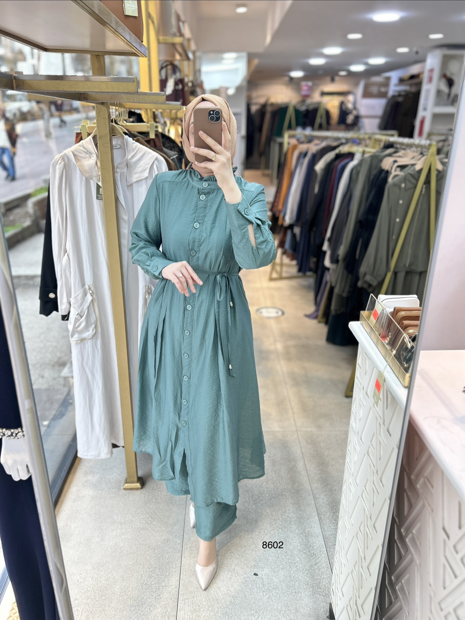 8602 Vual Kumaş Kemerli Takım - Görsel 35