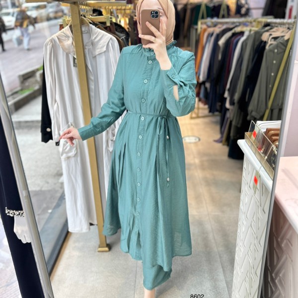 8602 Vual Kumaş Kemerli Takım - Görsel 37