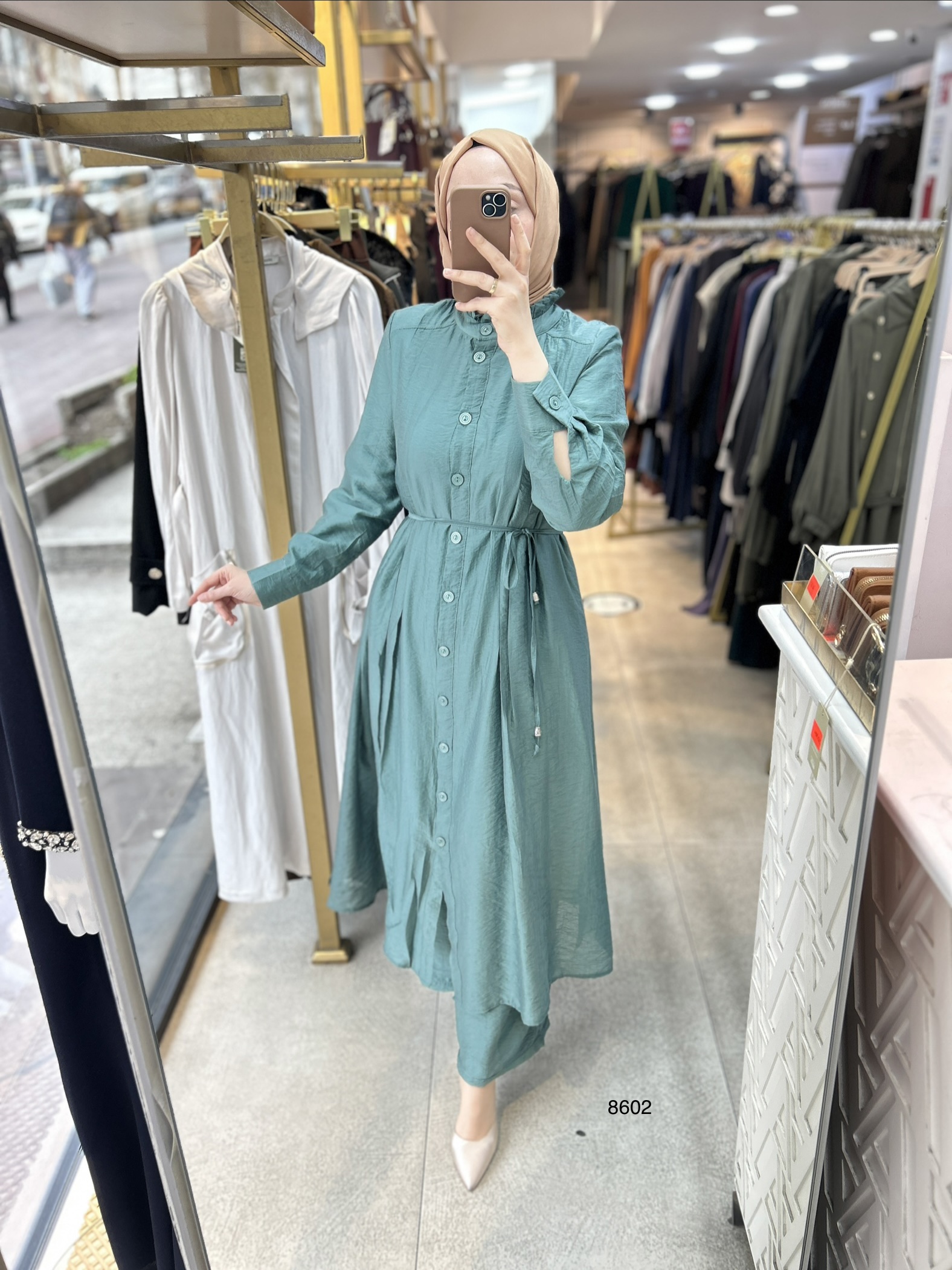 8602 Vual Kumaş Kemerli Takım - Görsel 37