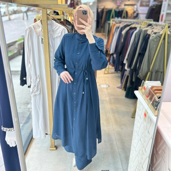 8602 Vual Kumaş Kemerli Takım - Görsel 31