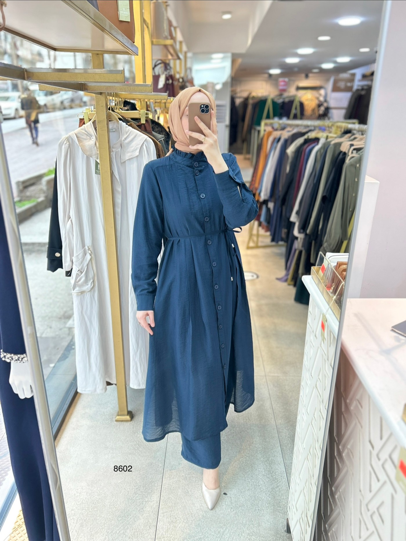 8602 Vual Kumaş Kemerli Takım