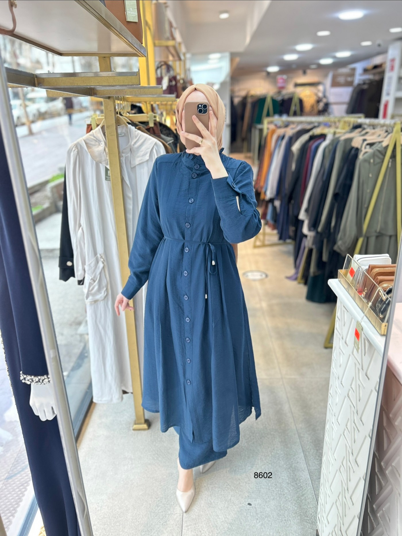 8602 Vual Kumaş Kemerli Takım