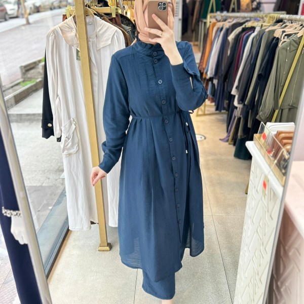 8602 Vual Kumaş Kemerli Takım - Görsel 32