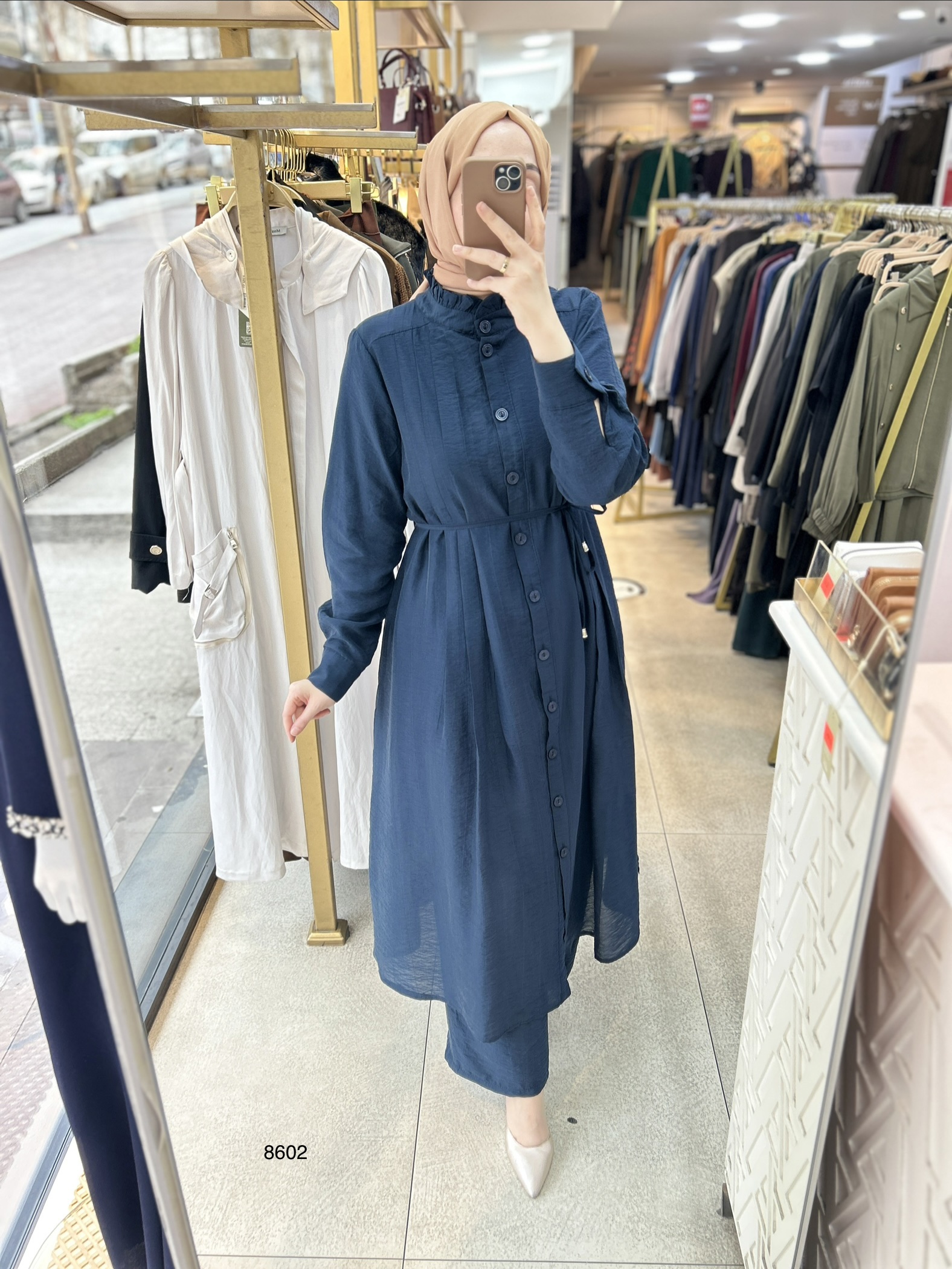 8602 Vual Kumaş Kemerli Takım - Görsel 32