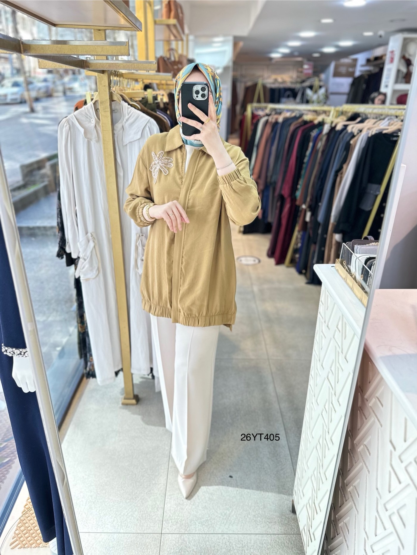 26YT405 Armine Trend Çiçekli Tunik