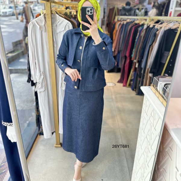 26YT681 Armine Trend Düğmeli Takım - Görsel 2