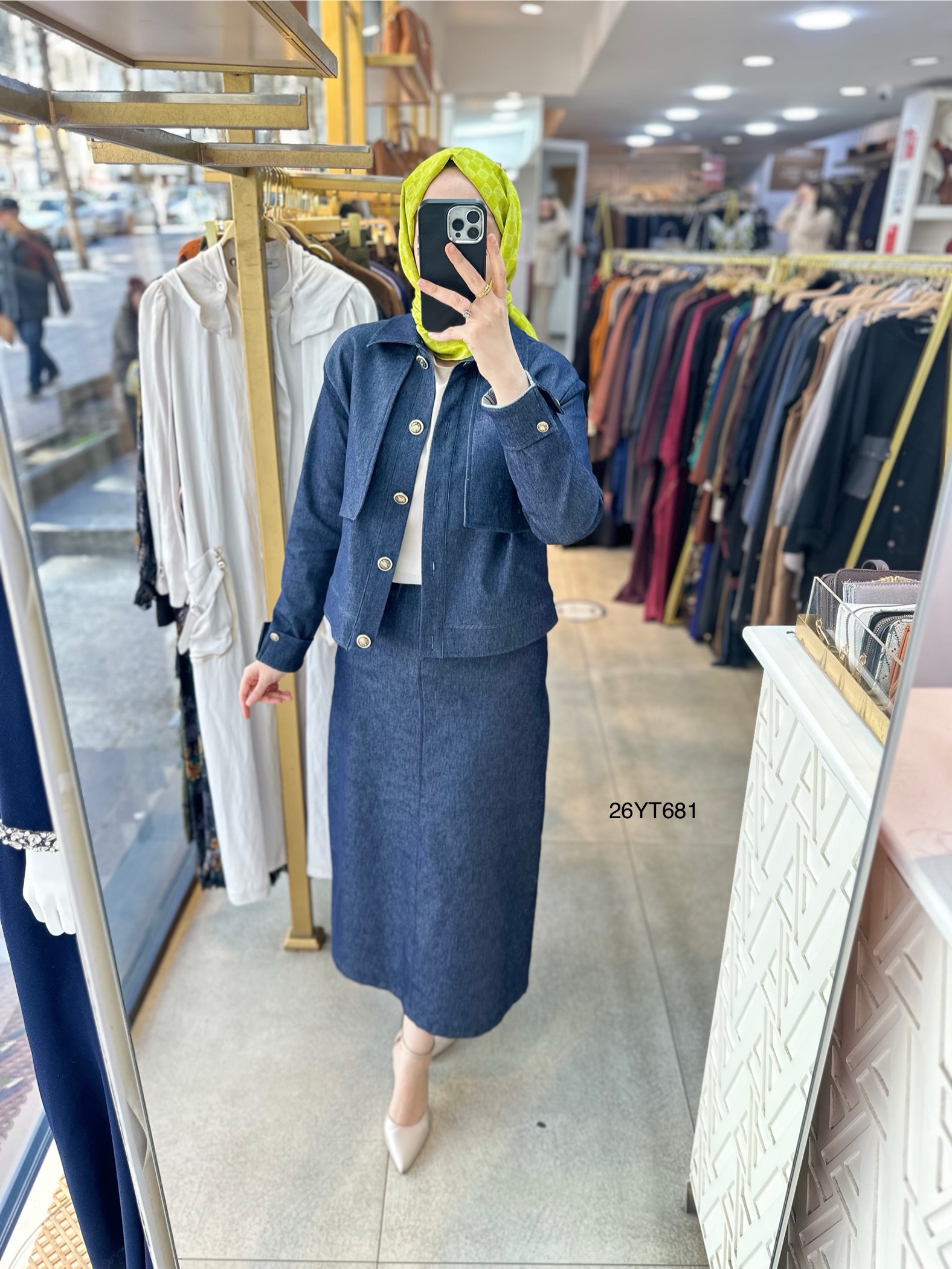 26YT681 Armine Trend Düğmeli Takım - Görsel 3