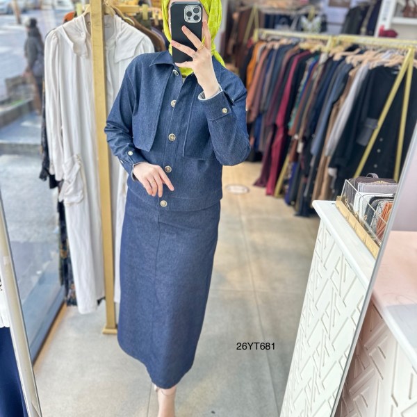 26YT681 Armine Trend Düğmeli Takım - Görsel 1