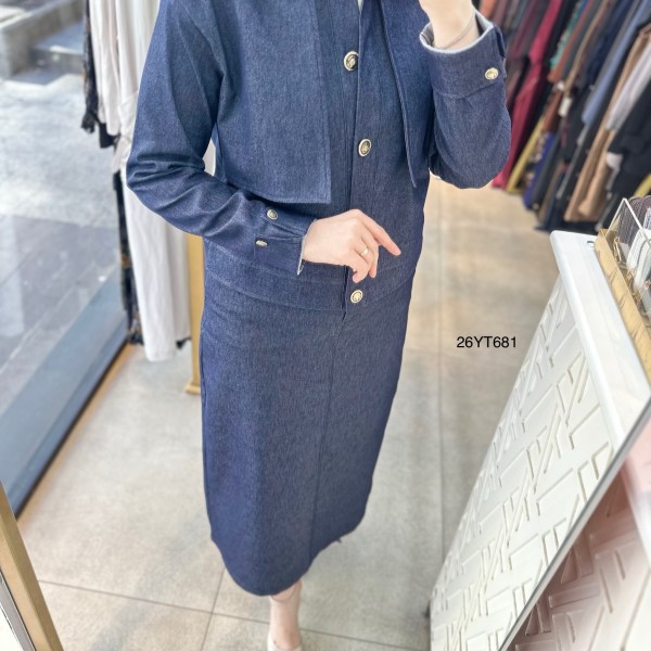 26YT681 Armine Trend Düğmeli Takım - Görsel 4