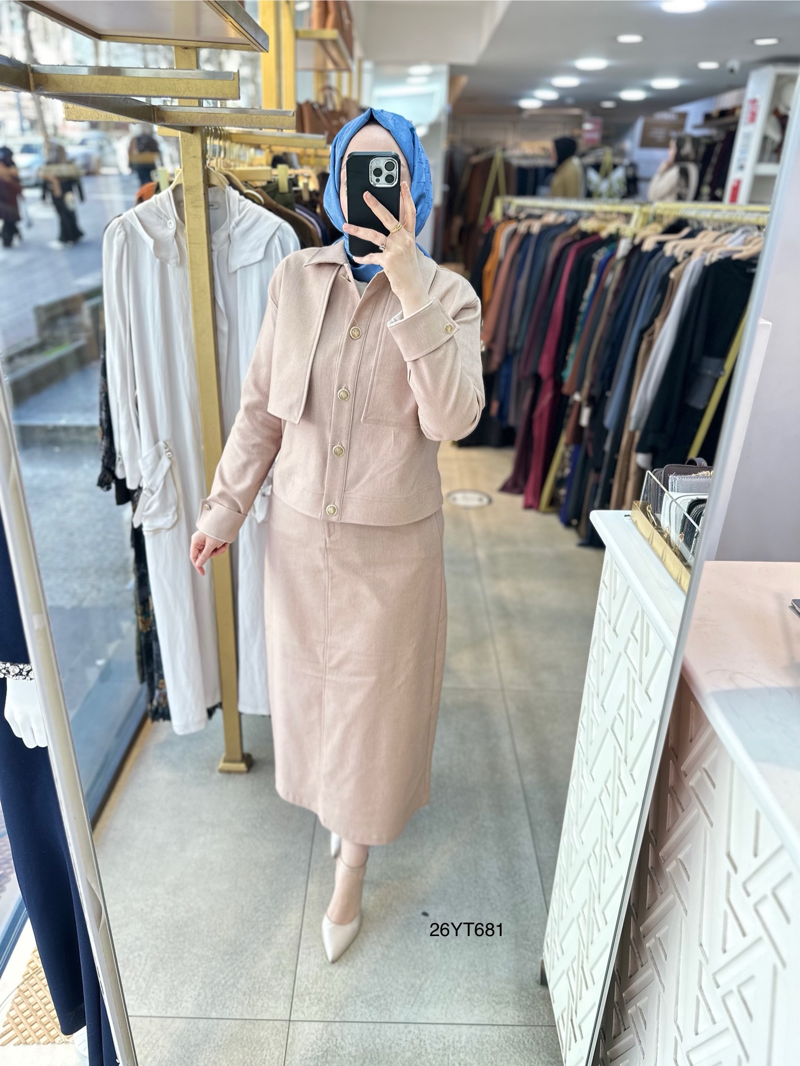 26YT681 Armine Trend Düğmeli Takım - Görsel 7