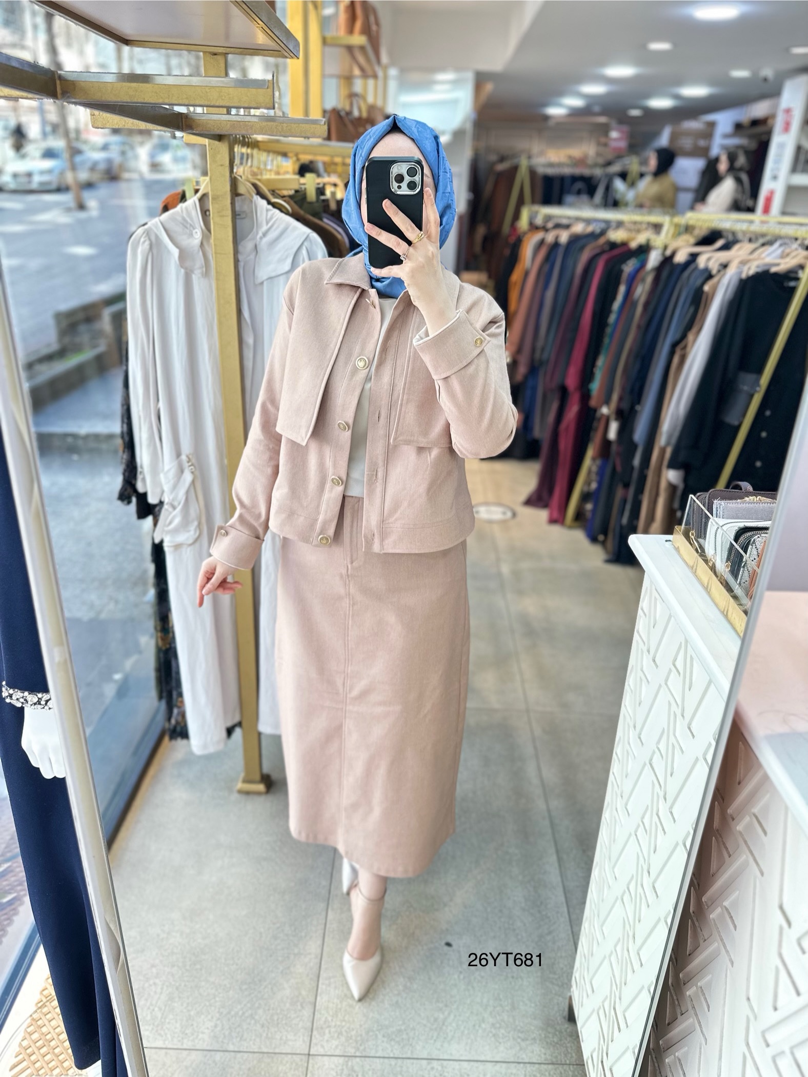 26YT681 Armine Trend Düğmeli Takım - Görsel 5