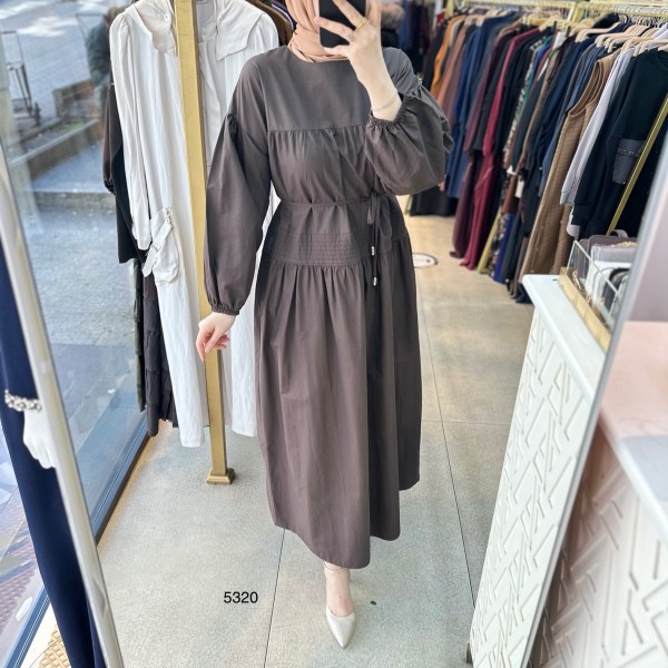 5320 Belden Bağlamalı Elbise - Görsel 2