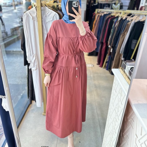 5320 Belden Bağlamalı Elbise - Görsel 20