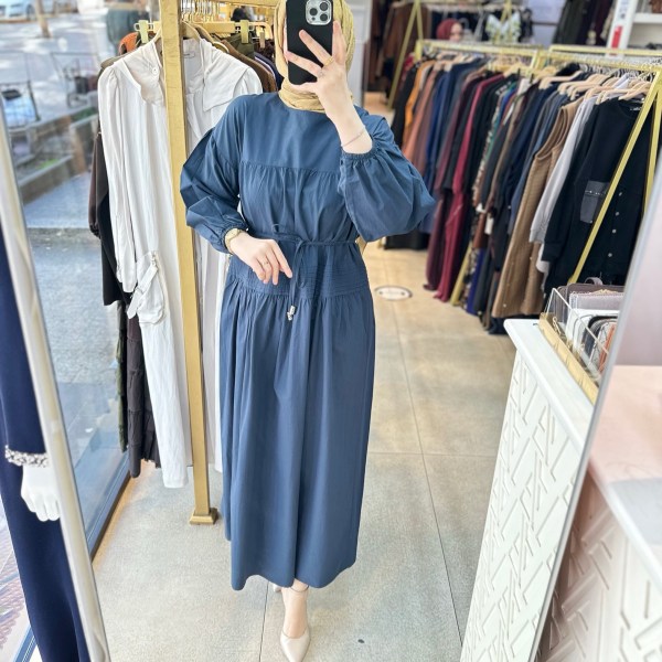 5320 Belden Bağlamalı Elbise - Görsel 7