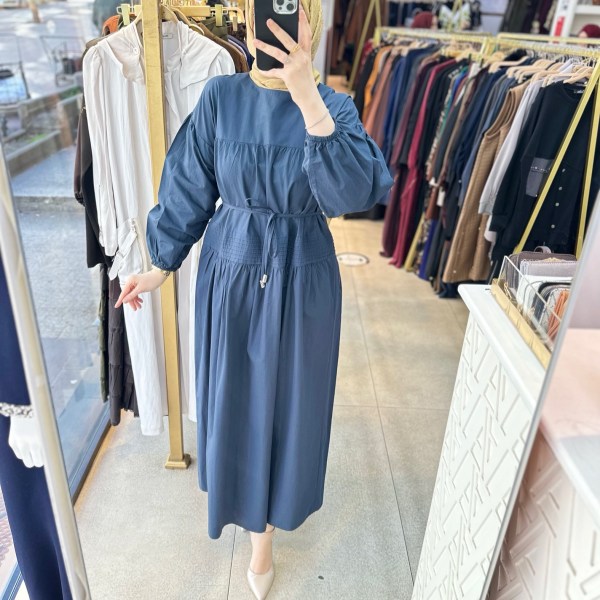 5320 Belden Bağlamalı Elbise - Görsel 6