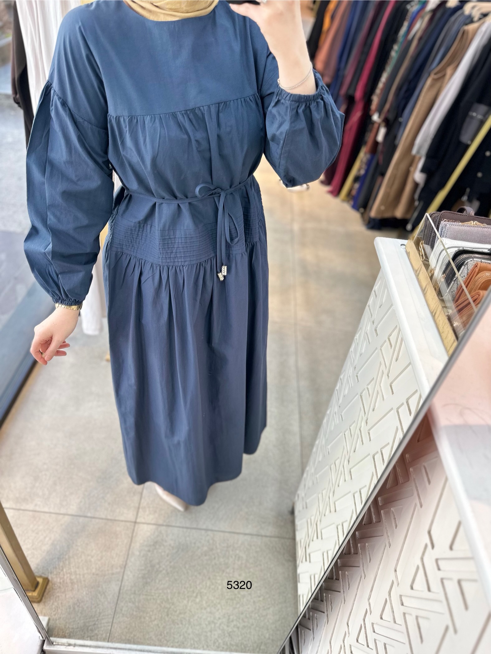 5320 Belden Bağlamalı Elbise - Görsel 4