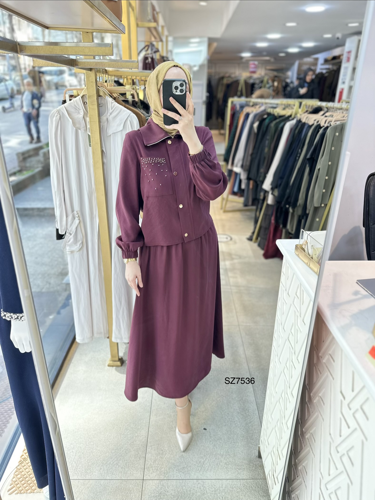 SZ7536 Taş Detaylı Etekli Takım - Görsel 10