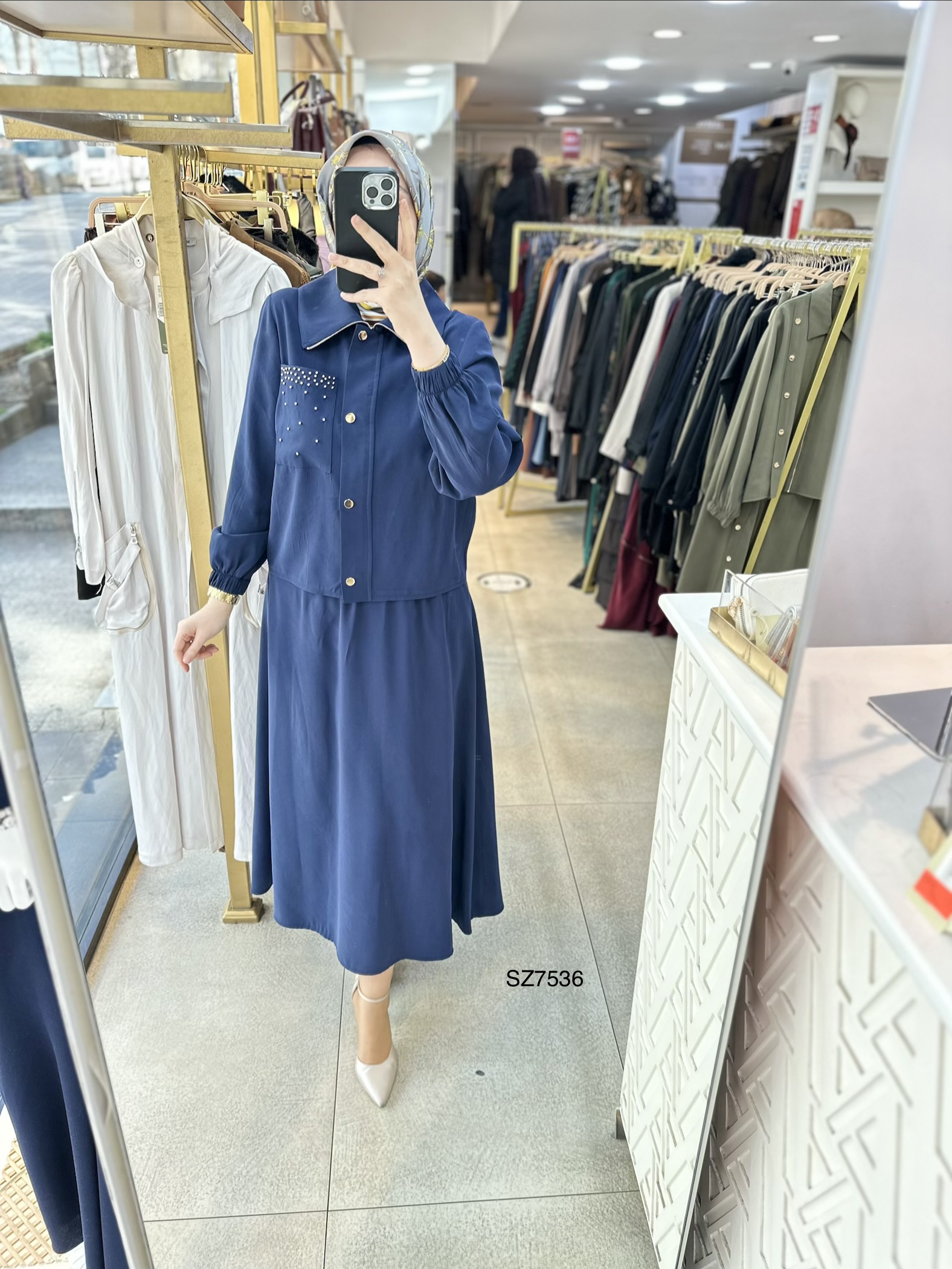 SZ7536 Taş Detaylı Etekli Takım - Görsel 11