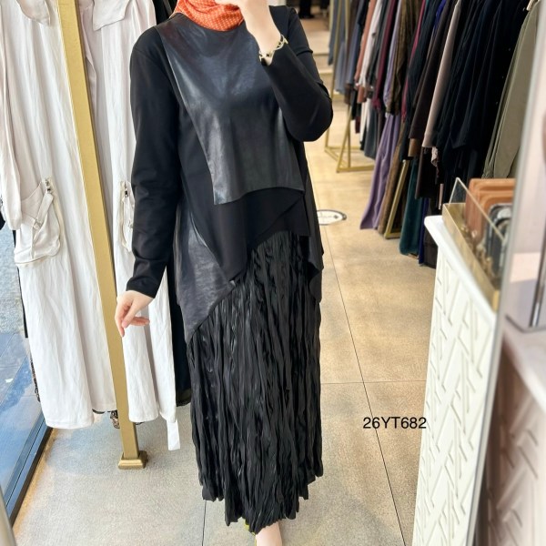 26YT682 Deri Detaylı Takım - Görsel 4