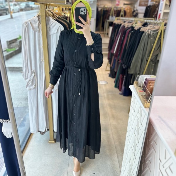 5328 Belden Bağlamalı Elbise - Görsel 25