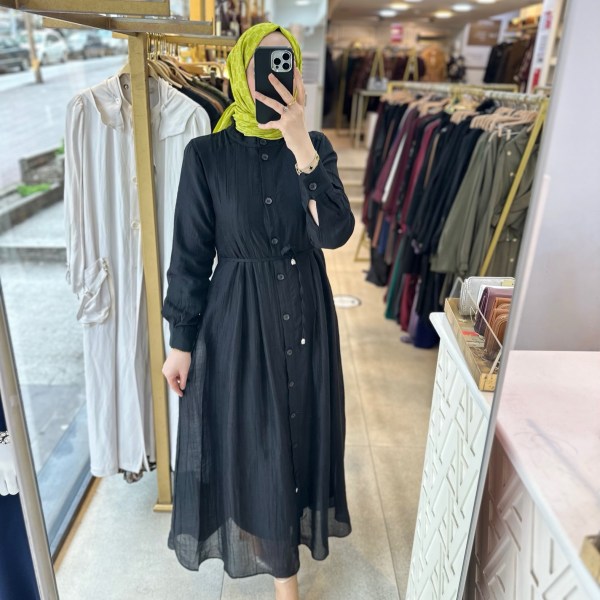 5328 Belden Bağlamalı Elbise - Görsel 4