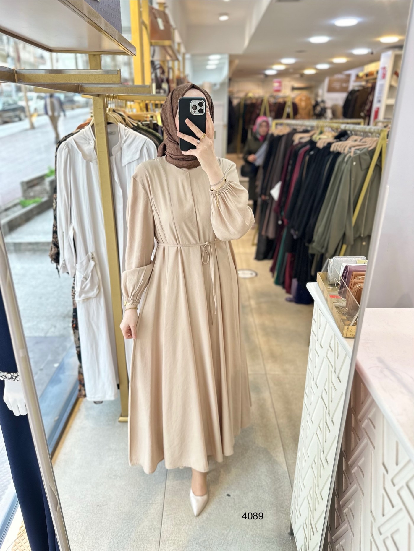 4089 Bel Bağlamalı Elbise