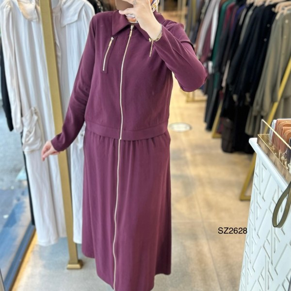 SZ2628 Fermuar Detaylı Etekli Takım - Görsel 18