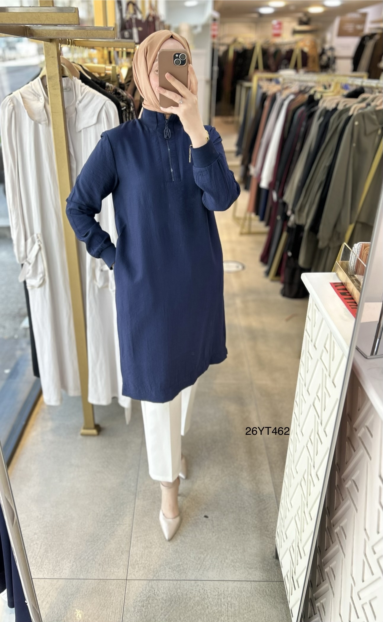 26YT462 Ribana Detaylı Tunik