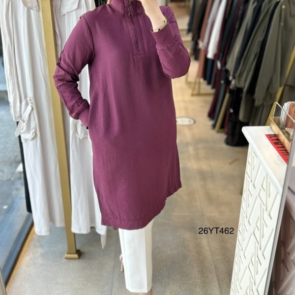 26YT462 Ribana Detaylı Tunik - Görsel 25