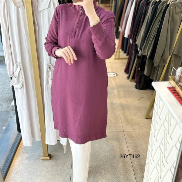 26YT462 Ribana Detaylı Tunik - Görsel 26