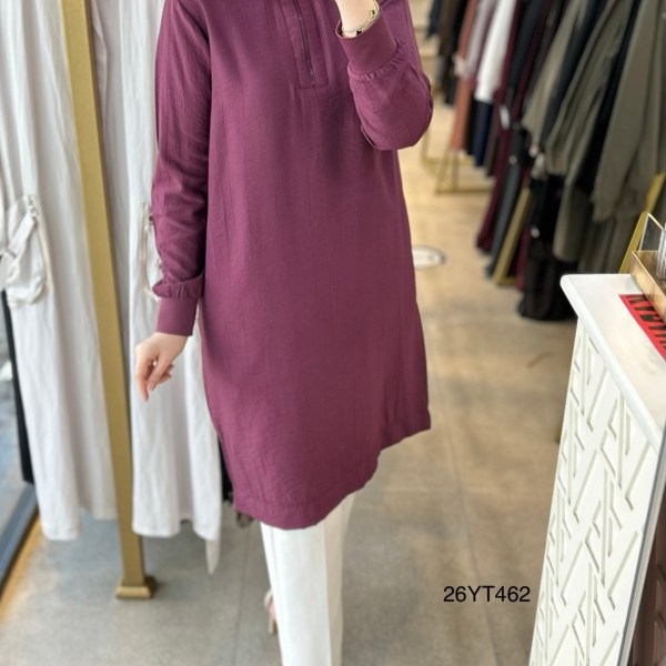 26YT462 Ribana Detaylı Tunik - Görsel 24