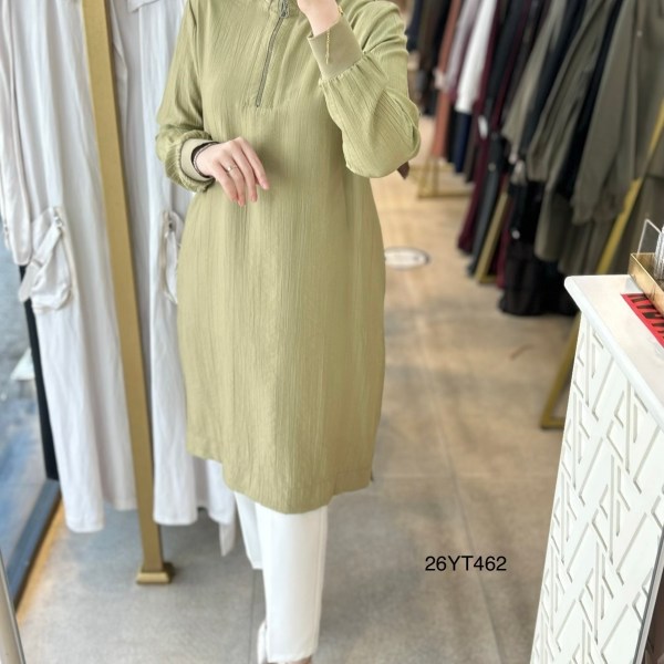 26YT462 Ribana Detaylı Tunik - Görsel 20
