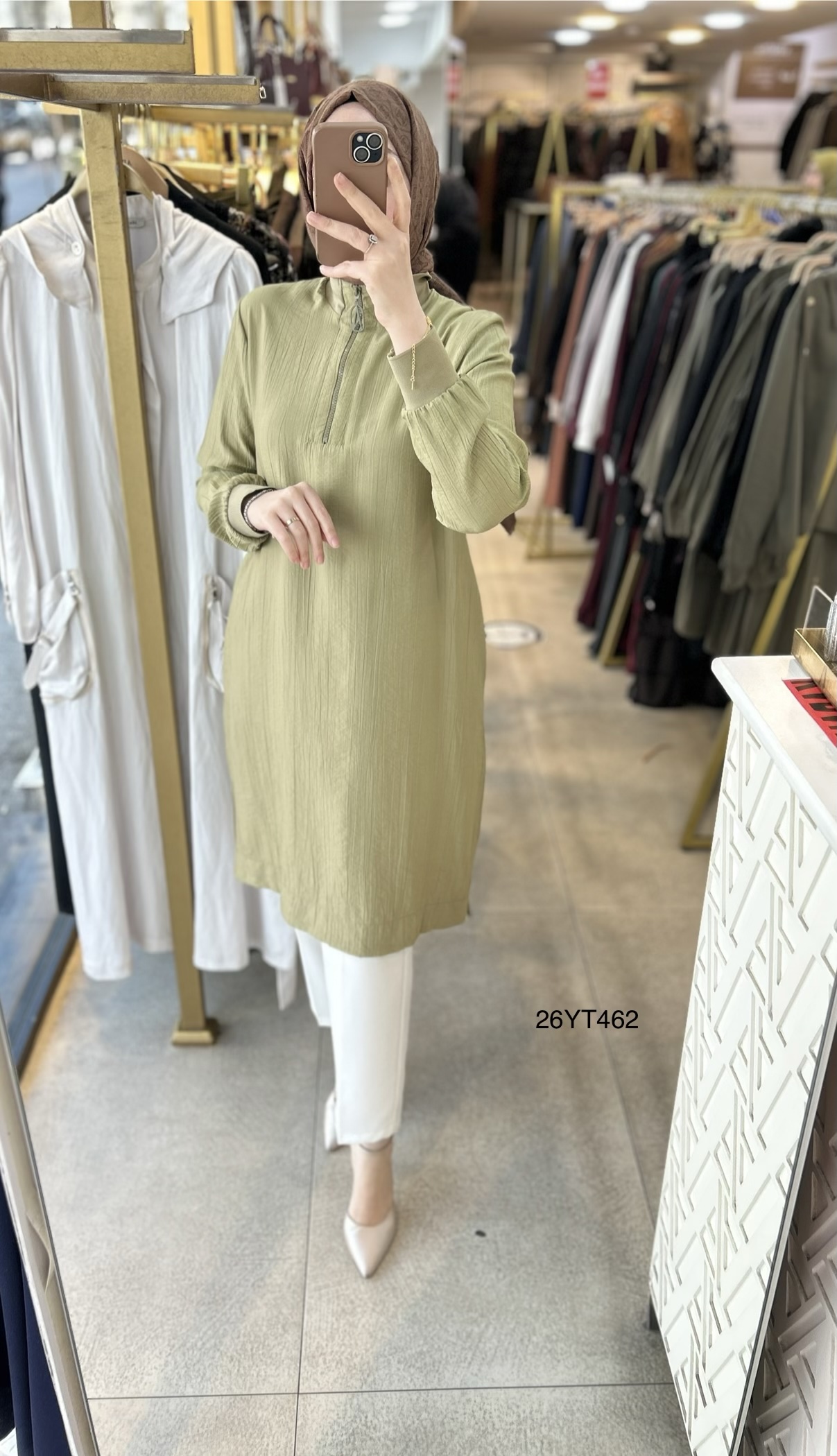 26YT462 Ribana Detaylı Tunik