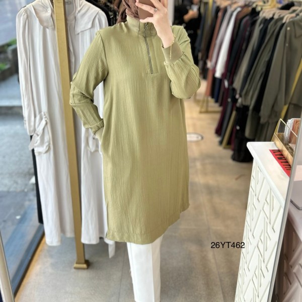 26YT462 Ribana Detaylı Tunik - Görsel 21