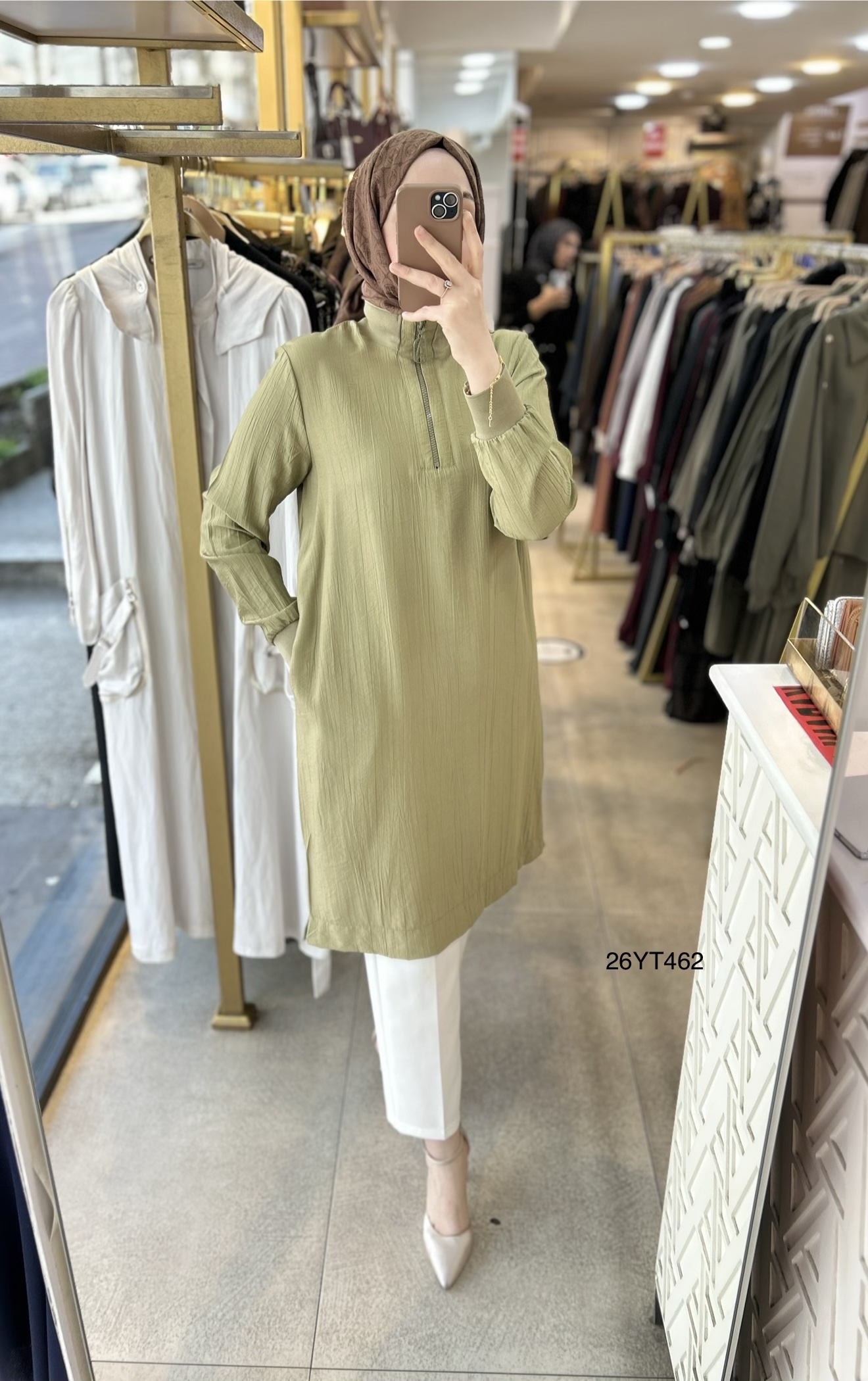 26YT462 Ribana Detaylı Tunik