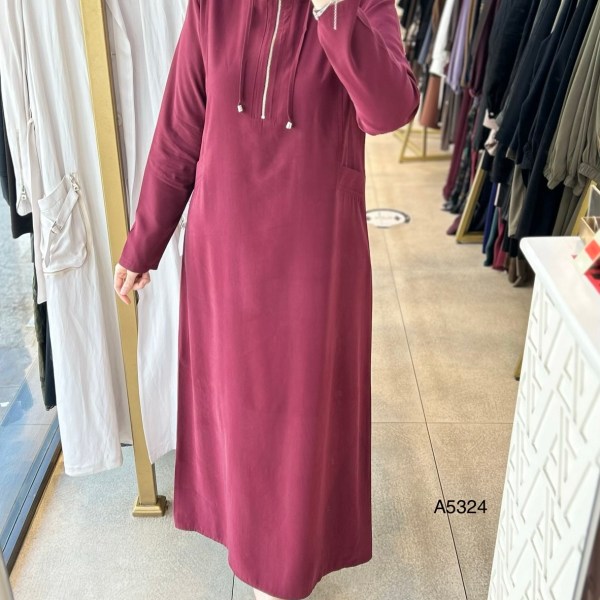 A5324 Fermuar Detaylı Elbise - Görsel 14