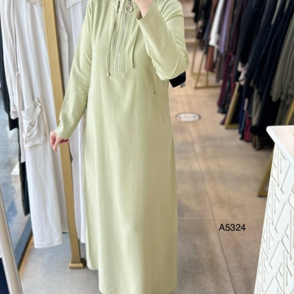 A5324 Fermuar Detaylı Elbise - Görsel 5