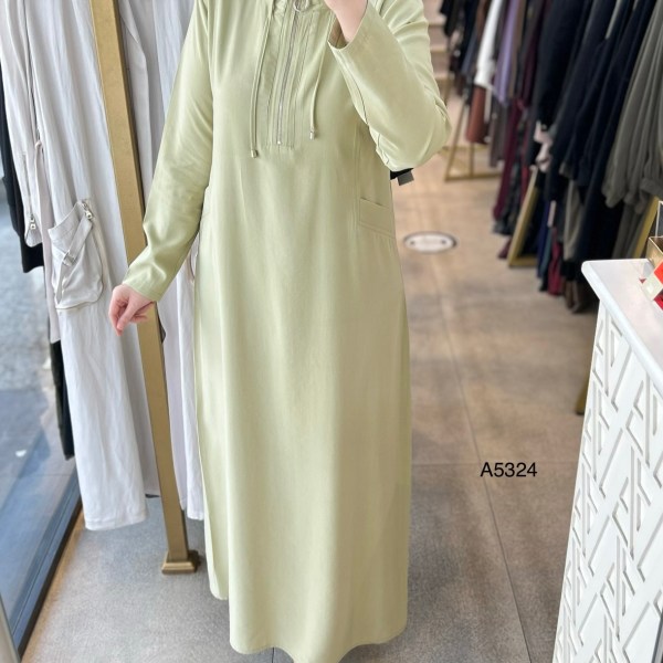 A5324 Fermuar Detaylı Elbise - Görsel 1