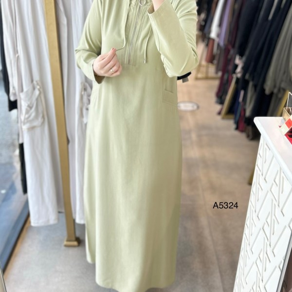 A5324 Fermuar Detaylı Elbise - Görsel 4