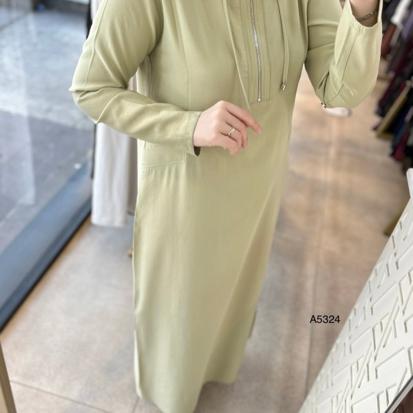 A5324 Fermuar Detaylı Elbise - Görsel 2