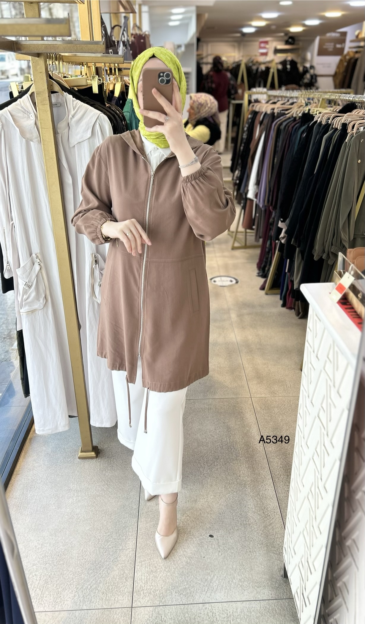 A5349 Kapüşonlu ve Fermuarlı Kap