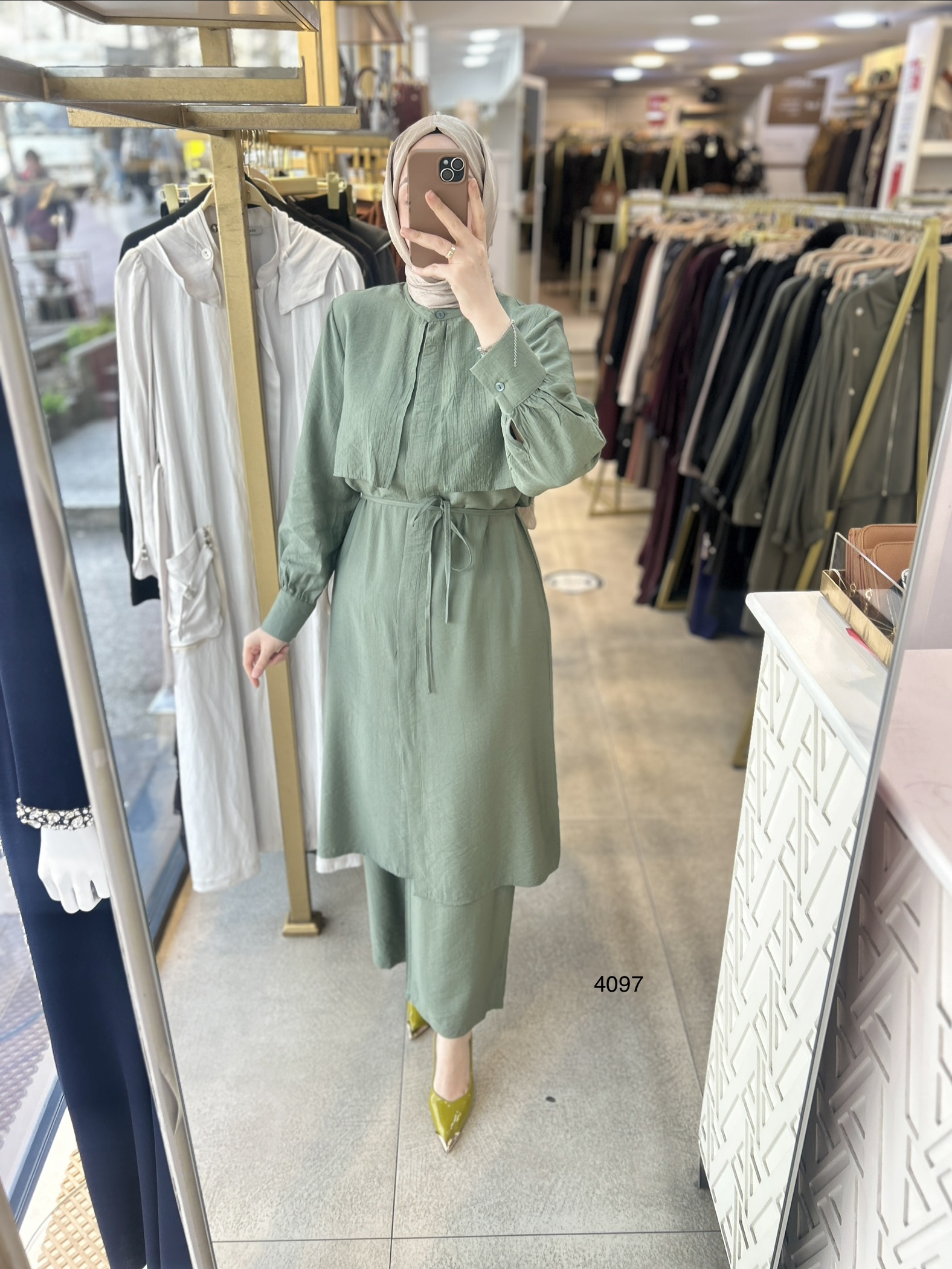 4097 Belden Bağlamalı Pantolonlu Takım - Görsel 16