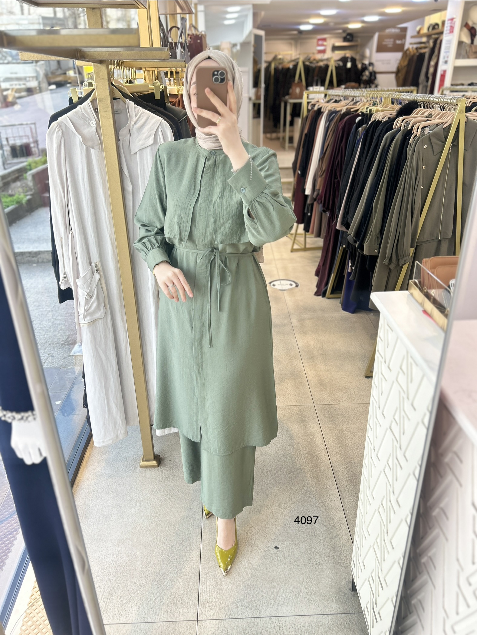 4097 Belden Bağlamalı Pantolonlu Takım - Görsel 5