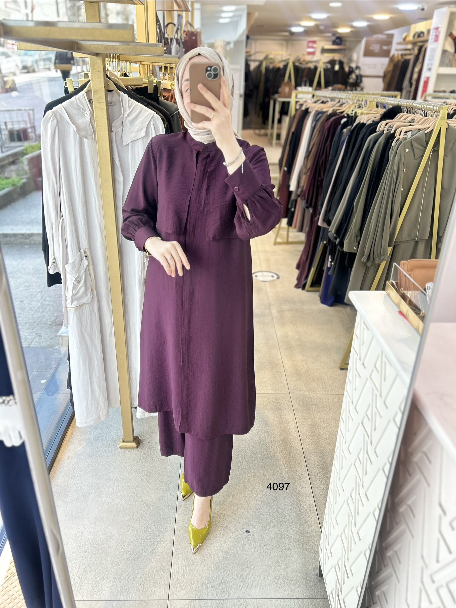 4097 Belden Bağlamalı Pantolonlu Takım - Görsel 9