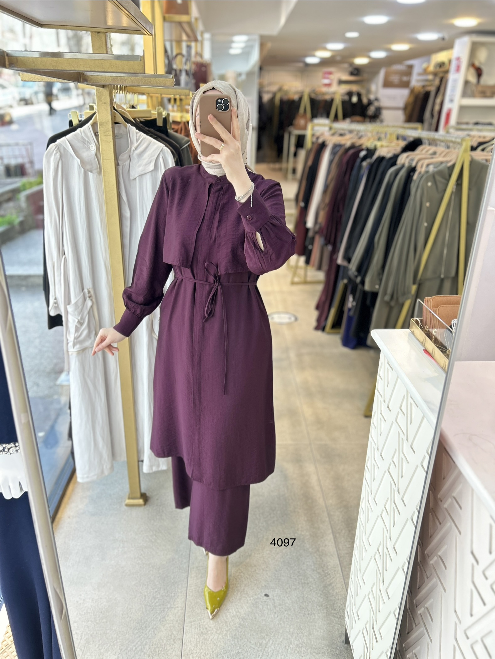 4097 Belden Bağlamalı Pantolonlu Takım - Görsel 8