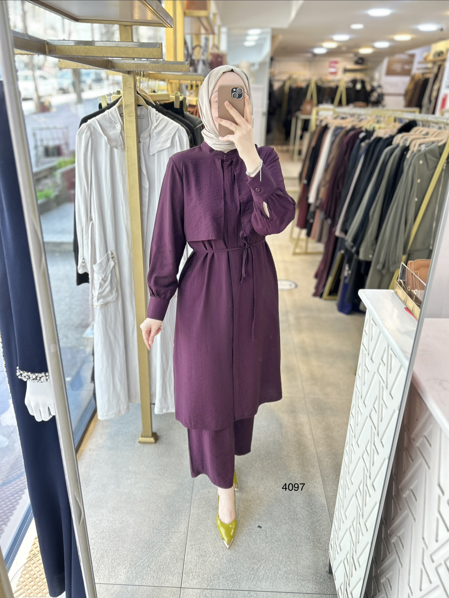 4097 Belden Bağlamalı Pantolonlu Takım - Görsel 7